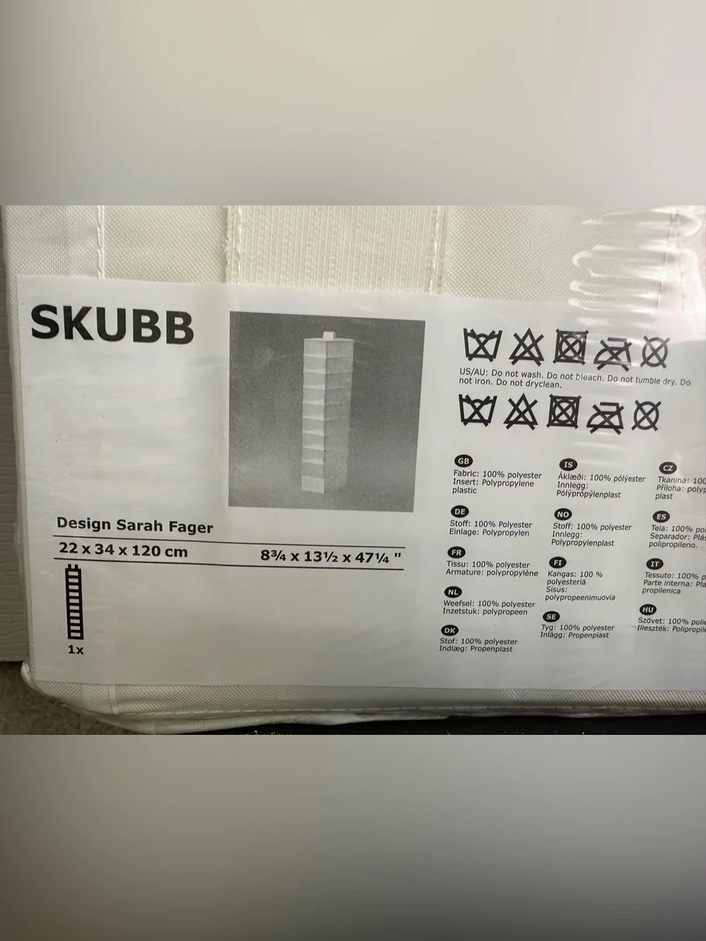 IKEA SKUBB White Closet Organizer Set